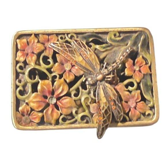 Vintage Trinket Box Nordstrom Dragonfly & Floral Intricate Design - Picture 1 of 6